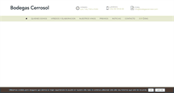 Desktop Screenshot of bodegascerrosol.com